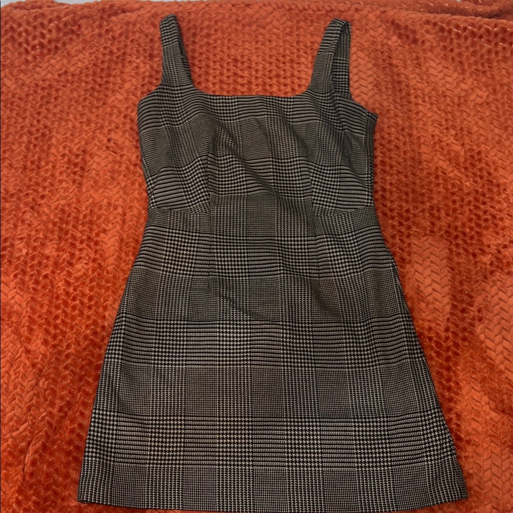 Banana Republic Black and White Checkered Mini Dress